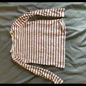 Red and white striped long sleeve
